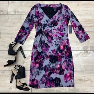 NYDJ Women’s “Sylvia” Printed Berry Tweed Dress